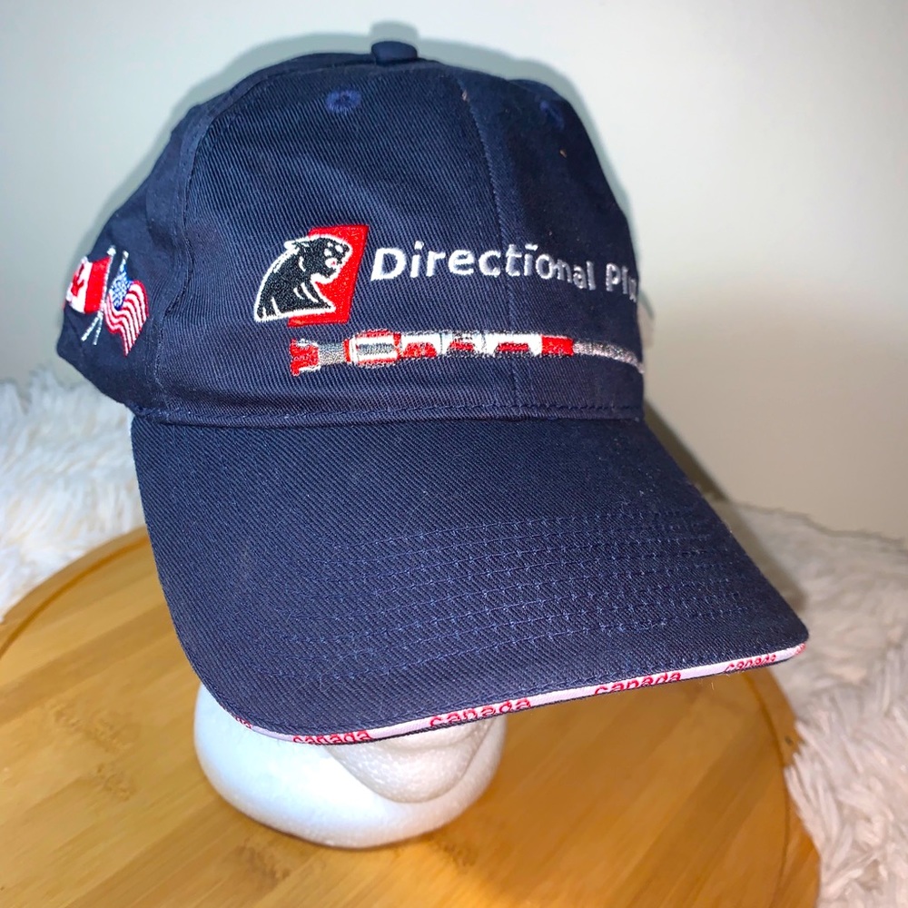 Directional Plus Baseball Cap Navy Embroidered Company Hat